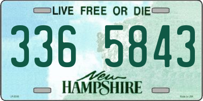NH license plate 3365843
