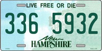 NH license plate 3365932