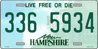 NH license plate 3365934
