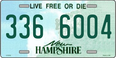 NH license plate 3366004