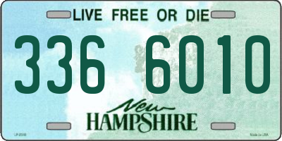 NH license plate 3366010