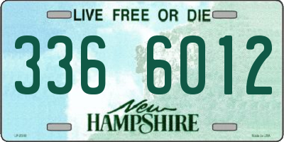 NH license plate 3366012