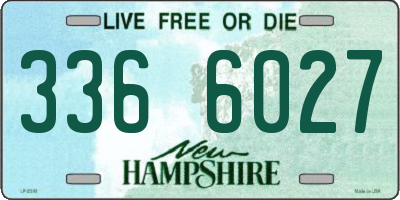 NH license plate 3366027