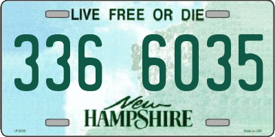 NH license plate 3366035