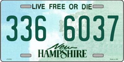 NH license plate 3366037
