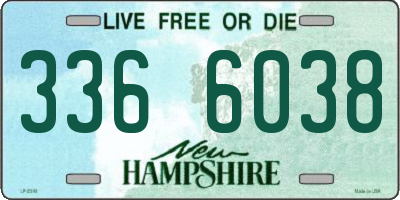 NH license plate 3366038