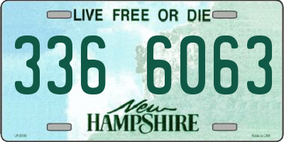 NH license plate 3366063