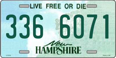 NH license plate 3366071