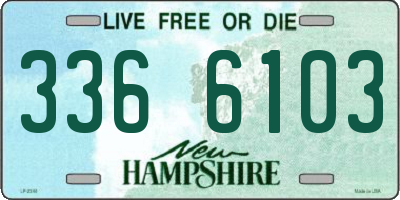 NH license plate 3366103