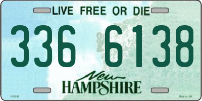 NH license plate 3366138