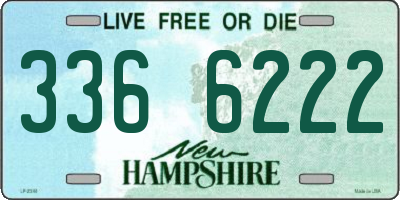 NH license plate 3366222
