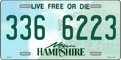 NH license plate 3366223