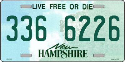 NH license plate 3366226
