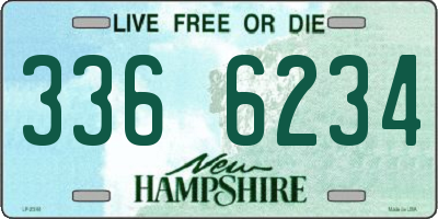NH license plate 3366234