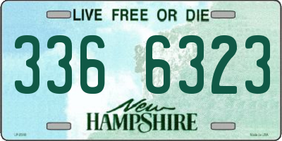 NH license plate 3366323