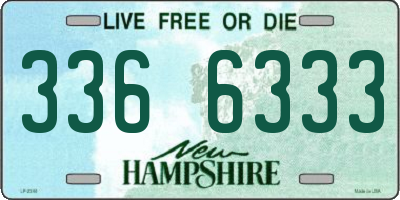 NH license plate 3366333