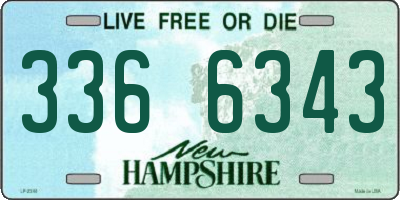 NH license plate 3366343