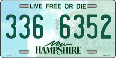 NH license plate 3366352