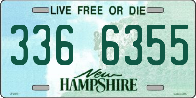NH license plate 3366355