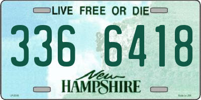 NH license plate 3366418