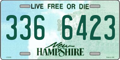 NH license plate 3366423