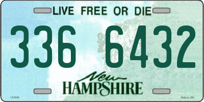 NH license plate 3366432