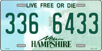 NH license plate 3366433