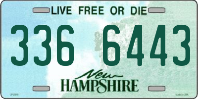 NH license plate 3366443