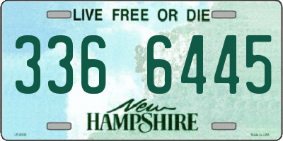 NH license plate 3366445