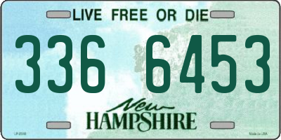 NH license plate 3366453