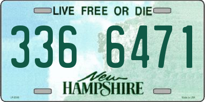 NH license plate 3366471