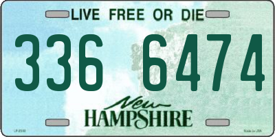 NH license plate 3366474