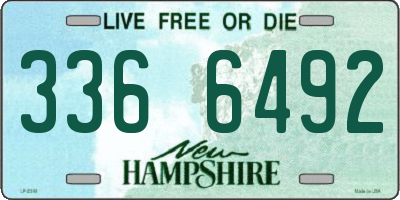 NH license plate 3366492