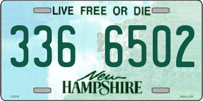 NH license plate 3366502