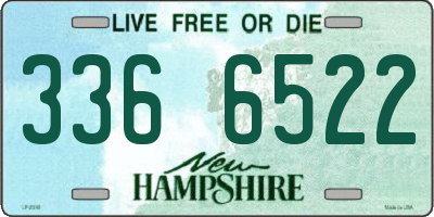 NH license plate 3366522