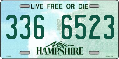 NH license plate 3366523