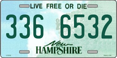 NH license plate 3366532