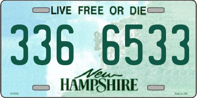 NH license plate 3366533
