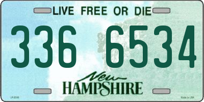 NH license plate 3366534