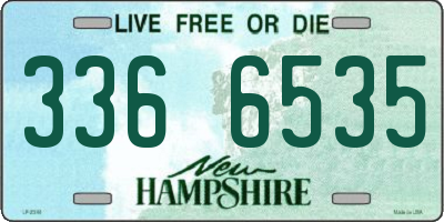 NH license plate 3366535