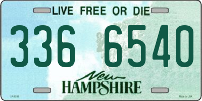 NH license plate 3366540