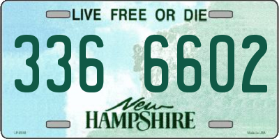 NH license plate 3366602