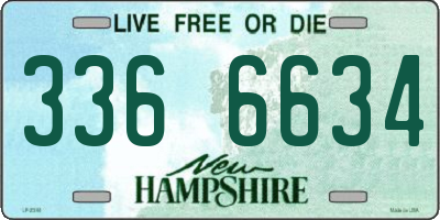 NH license plate 3366634