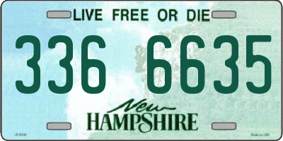 NH license plate 3366635
