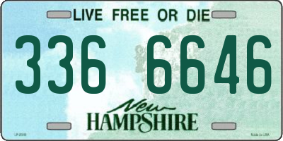 NH license plate 3366646