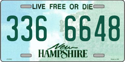 NH license plate 3366648