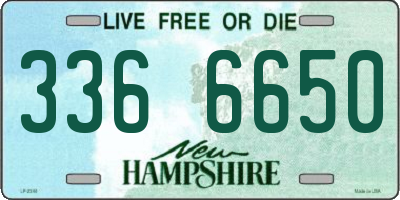 NH license plate 3366650