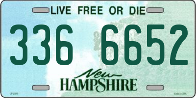 NH license plate 3366652