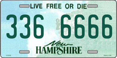 NH license plate 3366666