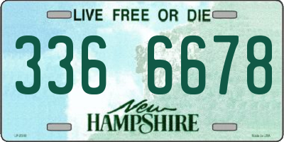 NH license plate 3366678
